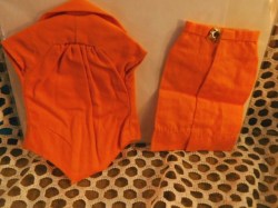 ORANGE BLOUSE SKIRT DUO BK